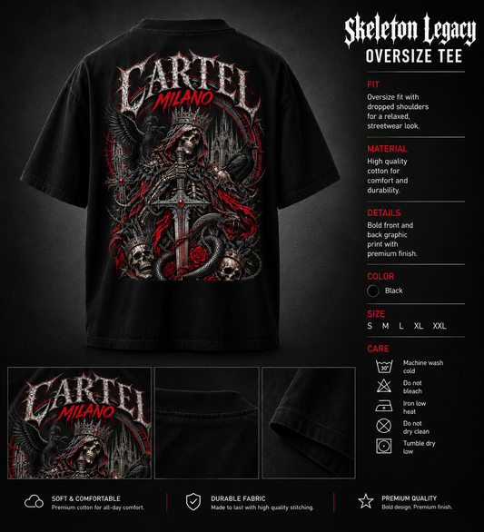 Cartel Milano Skeleton Legacy Oversized T-Shirt