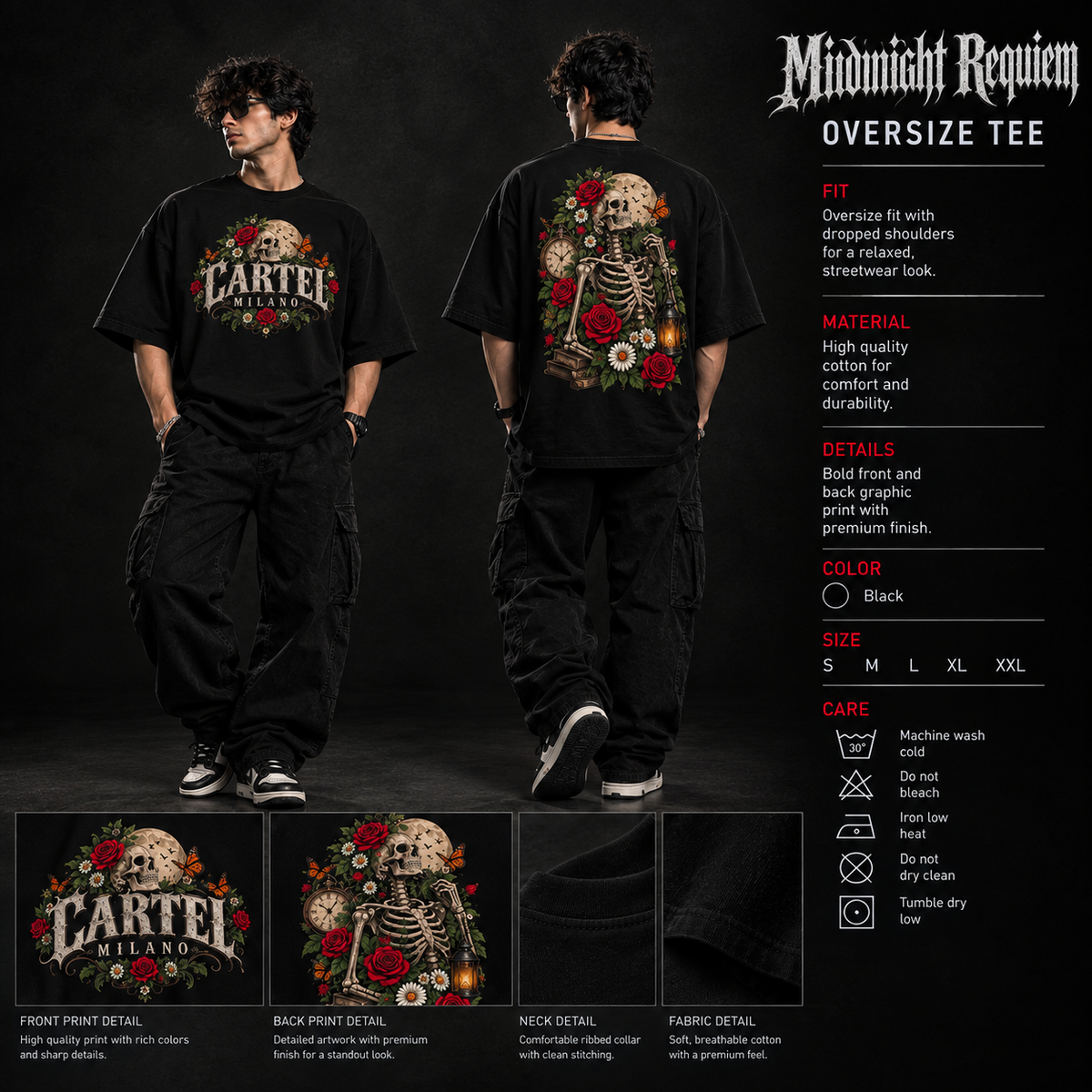 Midnight Requiem Oversize T-shirt