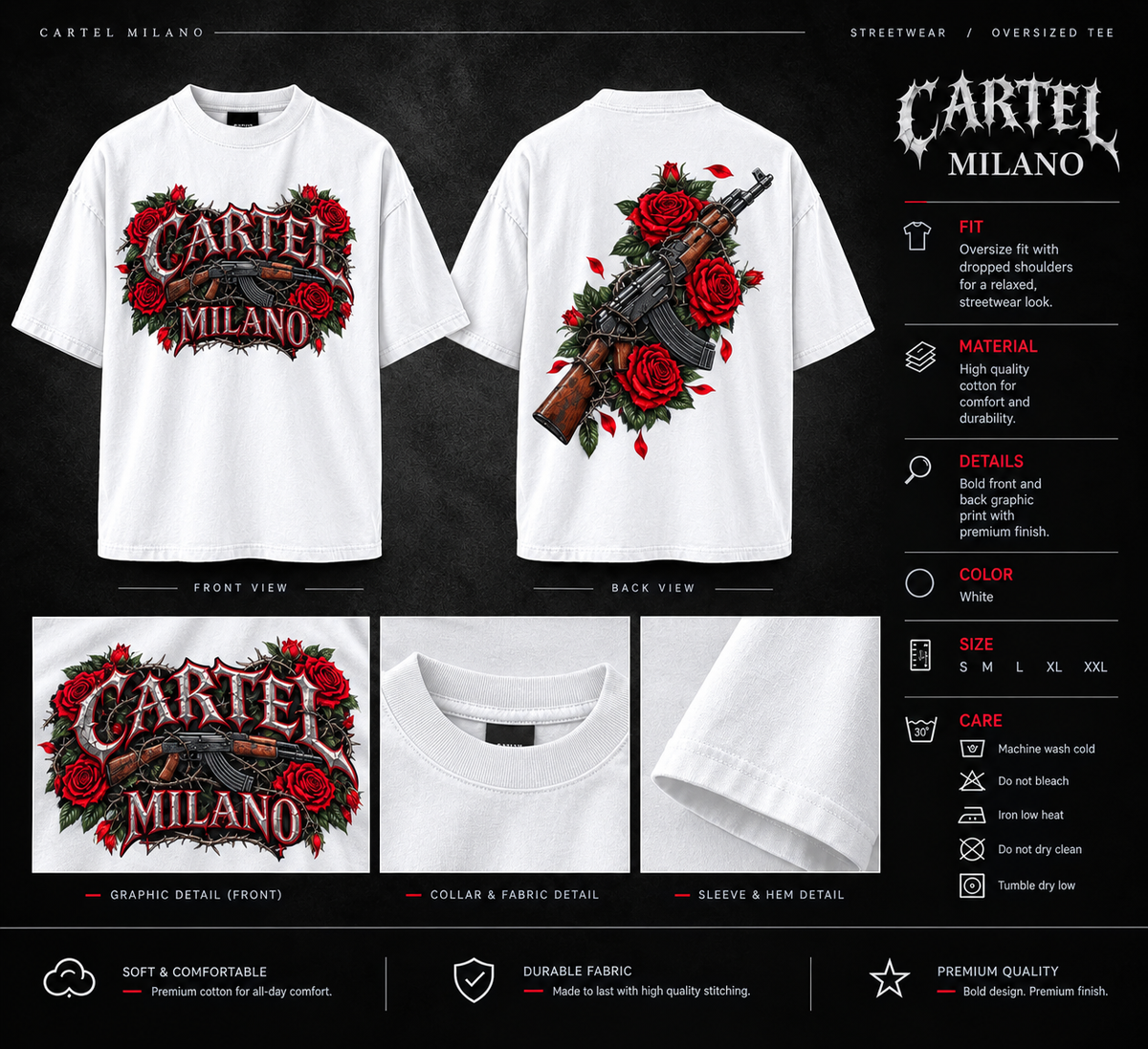 Cartel Milano Crimson Oversized T-shirt