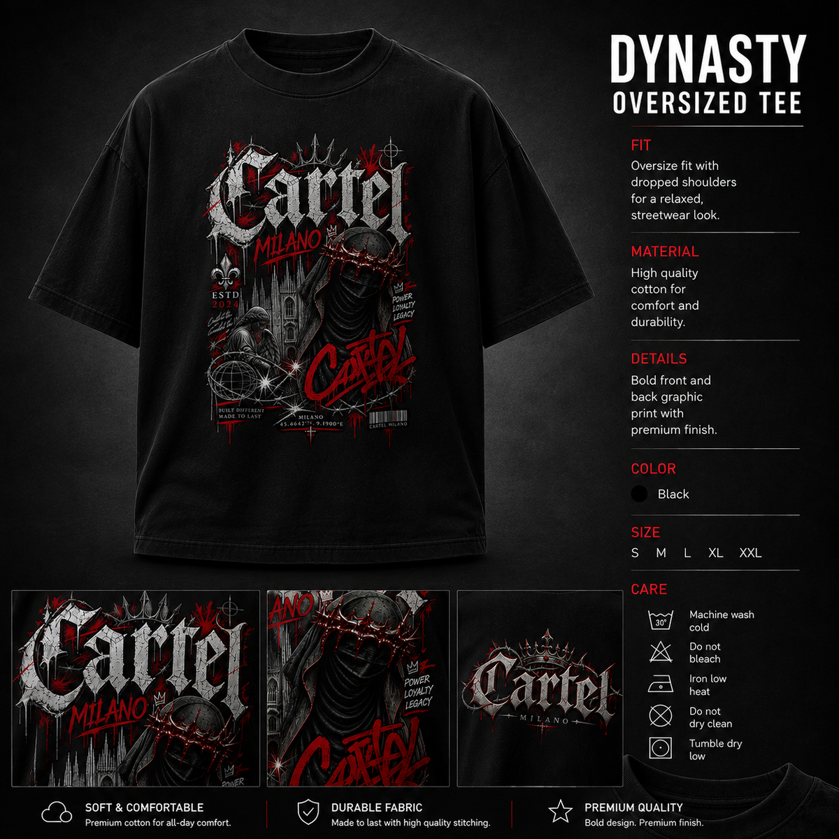 Cartel Milano Dynasty Oversized T-Shirt