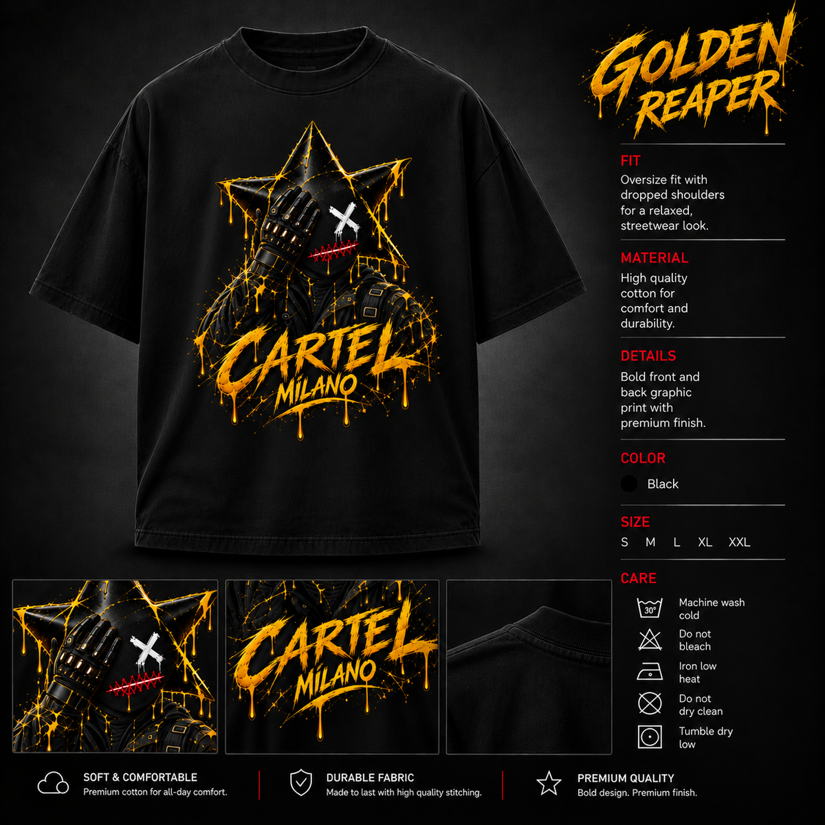Golden Reaper Oversized t-shirt