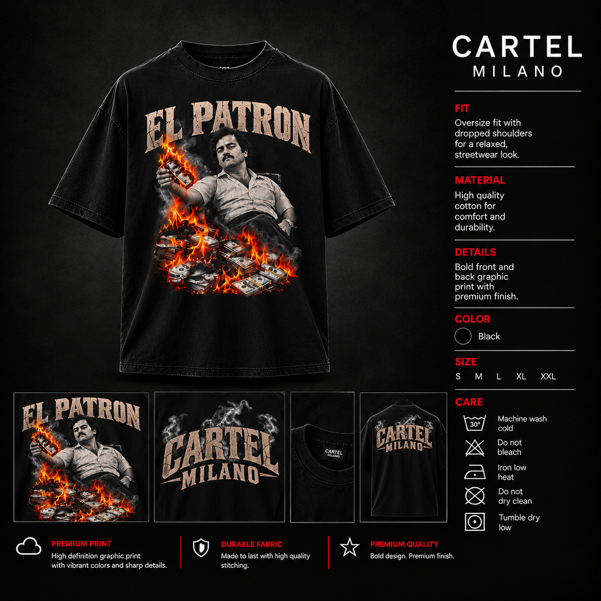 El Patrón oversized t-shirt